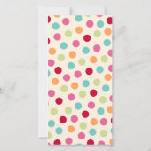 Candy Damask Kuikens Geboorteaankondiging Fotokaar Aankondiging (Achterkant)