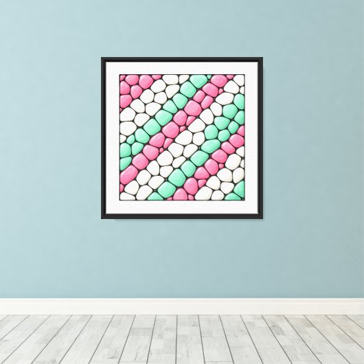 Candy Diagonaal Canvas Afdruk (Insitu (Houten vloer))