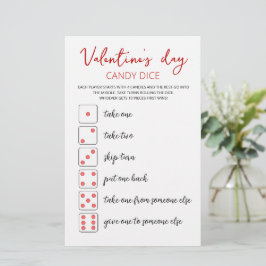 Candy Dobbelsteen Bewerkbare Valentijnsdag feestje