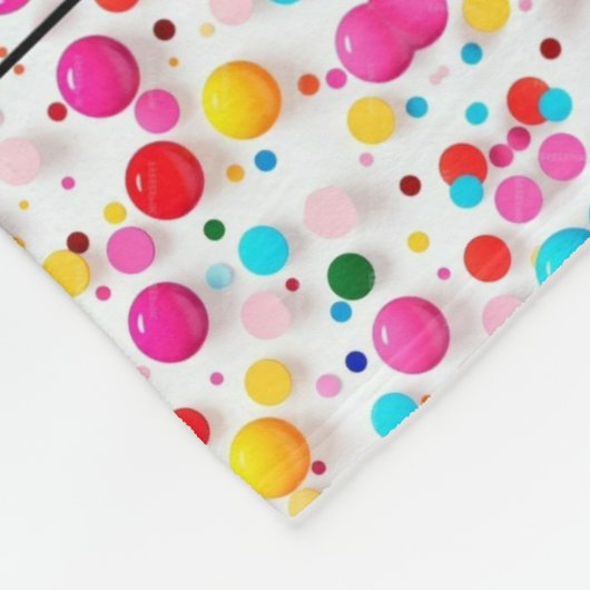 Candy Dot Confetti Patroon Dekbed Fleece Deken (Hoek)