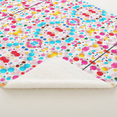 Candy Dot Confetti Patroon Dekbed Sherpa Deken (3/4)