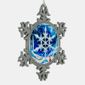 Candy Dreams and Christmas Snowflakes Tin Sneeuwvlok Ornament (Links)