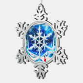 Candy Dreams and Christmas Snowflakes Tin Sneeuwvlok Ornament (Rechts)