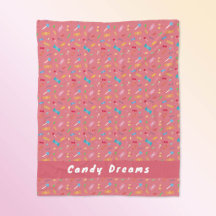 Candy Dreams Coral Roze Persoonlijke Fleece