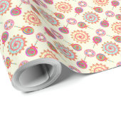 Candy en Cakes Crème Cadeaupapier (Rol Hoek)