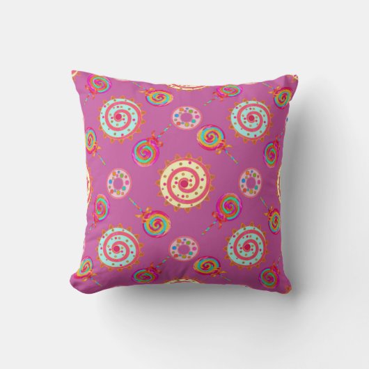 Candy en Cakes Roze Kussen (Voorkant)