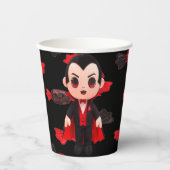 Candy en Dracula Schattig Griezelig Papieren Bekers (Voorkant)