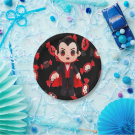 Candy en Dracula Schattig Griezelig Papieren Bordje