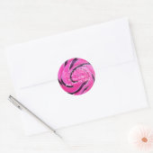Candy Foto Heet Roze Lolly Adres Ronde Sticker (Envelop)