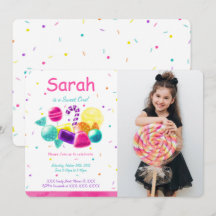 Candy Foto Uitnodiging 