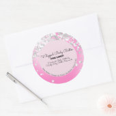 Candy Glitter Badbranding Verpakking Ronde Sticker (Envelop)