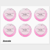Candy Glitter Badbranding Verpakking Ronde Sticker (Vel)