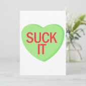 Candy Hart - Zuig erop Feestdagenkaart (Staand voorkant)