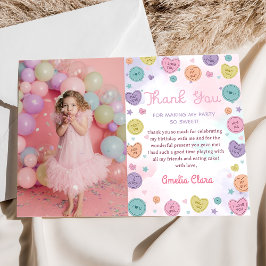 Candy Hartjes Valentijn Verjaardag Foto Bedankkaart