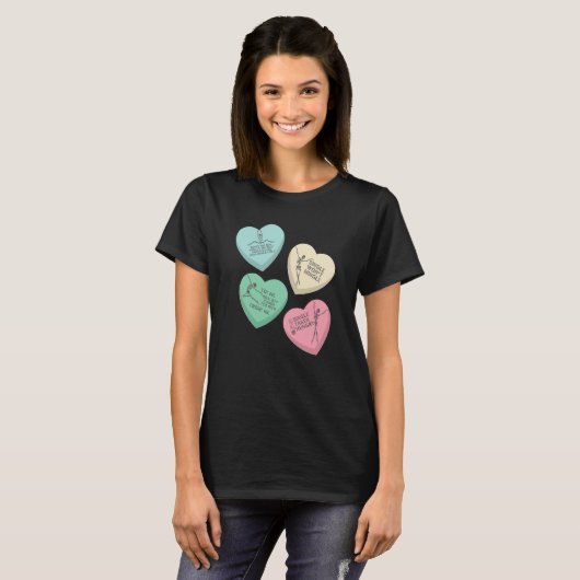 Candy Heart Anti Valentines Day T-shirt (Voorkant volledig)