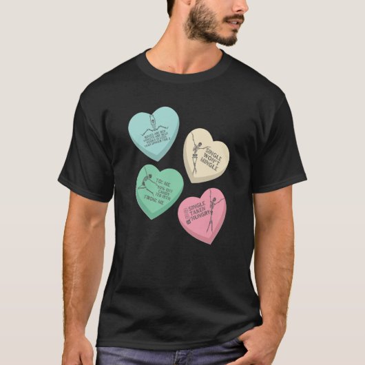 Candy Heart Anti Valentines Day T-shirt (Voorkant)