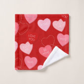 Candy Heart Cascade Bad Handdoek (Wasdoekje)