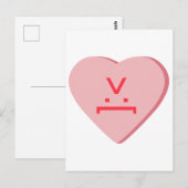 Candy Heart - Duivelsgezicht Briefkaart (Voorkant / Achterkant)