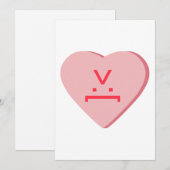 Candy Heart - Duivelsgezicht Feestdagenkaart (Voorkant / Achterkant)
