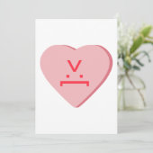 Candy Heart - Duivelsgezicht Feestdagenkaart (Staand voorkant)
