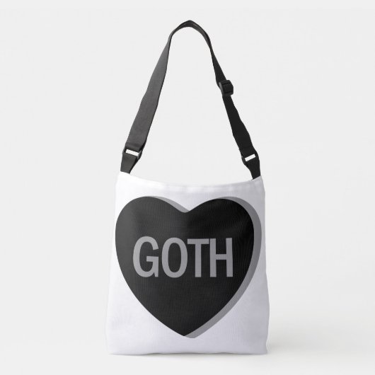Candy Heart - Goth Crossbody Tas (Voorkant)