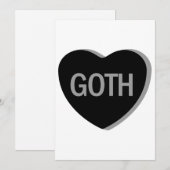 Candy Heart - Goth Feestdagenkaart (Voorkant / Achterkant)