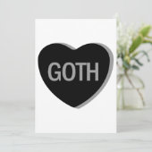 Candy Heart - Goth Feestdagenkaart (Staand voorkant)