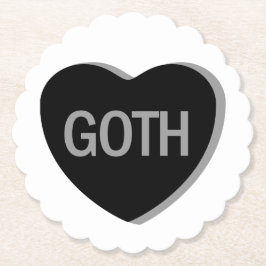 Candy Heart - Goth Kartonnen Onderzetters