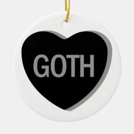 Candy Heart - Goth Keramisch Ornament
