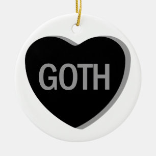 Candy Heart - Goth Keramisch Ornament