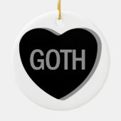 Candy Heart - Goth Keramisch Ornament (Achterkant)