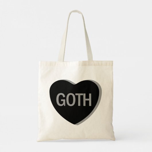 Candy Heart - Goth Tote Bag (Achterkant)