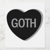 Candy Heart - Goth Wijn Etiket (Enkel label)
