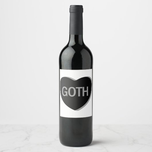 Candy Heart - Goth Wijn Etiket (Voorkant)