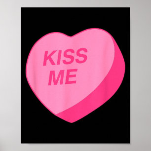 Candy Heart Kus Me Valentijnsdag Poster