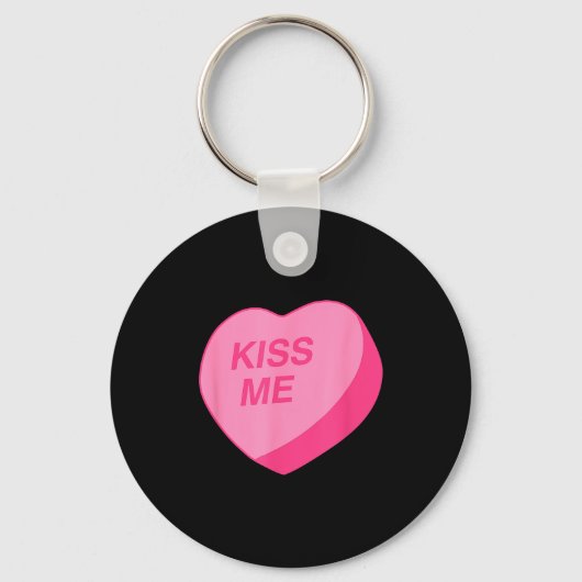 Candy Heart Kus Me Valentijnsdag Sleutelhanger (Voorkant)