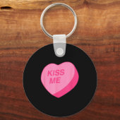 Candy Heart Kus Me Valentijnsdag Sleutelhanger (Voorkant)