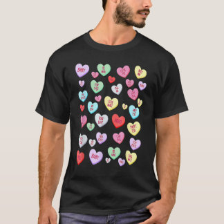 Candy Heart Love Valentine's Day Boys Girls Kids T-shirt