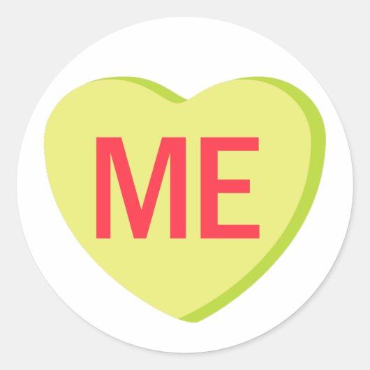 Candy Heart - ME Ronde Sticker (Voorkant)