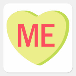Candy Heart - ME Vierkante Sticker