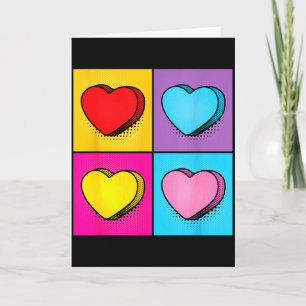 Candy Heart Pop Art Valentijnsdag Grafisch  Kaart
