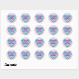 Candy Heart Valentijnsdag Uitwisseling Sticker Bla
