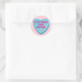 Candy Heart Valentijnsdag Uitwisseling Sticker Bla (Tas)