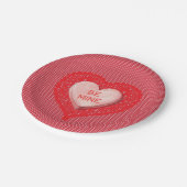 Candy Heart Valentijnspapier Coaster Papieren Bordje (Gekanteld)