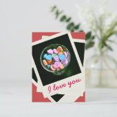Candy Hearts, foto, Valentijn, Liefde Briefkaart (Staand voorkant)