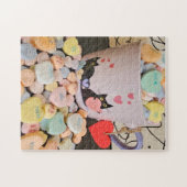 Candy Hearts met katten puzzel (Horizontaal)