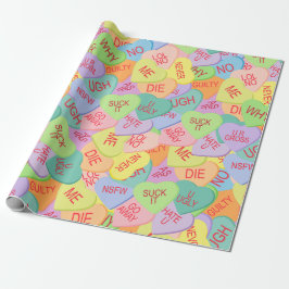Candy Hearts Patroon - SFW Cadeaupapier