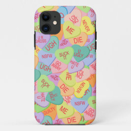 Candy Hearts Patroon - SFW Case-Mate iPhone Case