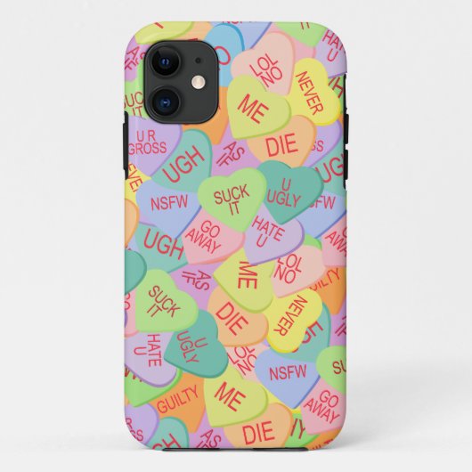 Candy Hearts Patroon - SFW Case-Mate iPhone Case (Achterkant)