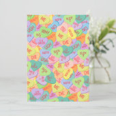 Candy Hearts Patroon - SFW Feestdagenkaart (Staand voorkant)